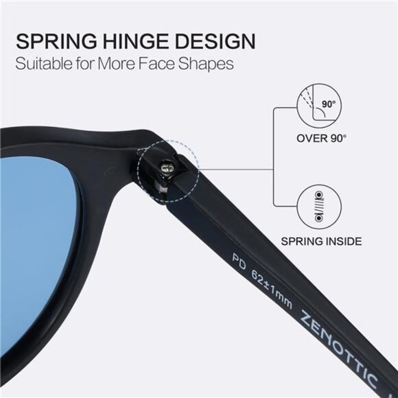 Polarized Round Sunglasses, Stylish Sunglasses for Men and Women Retro Classic main image 4